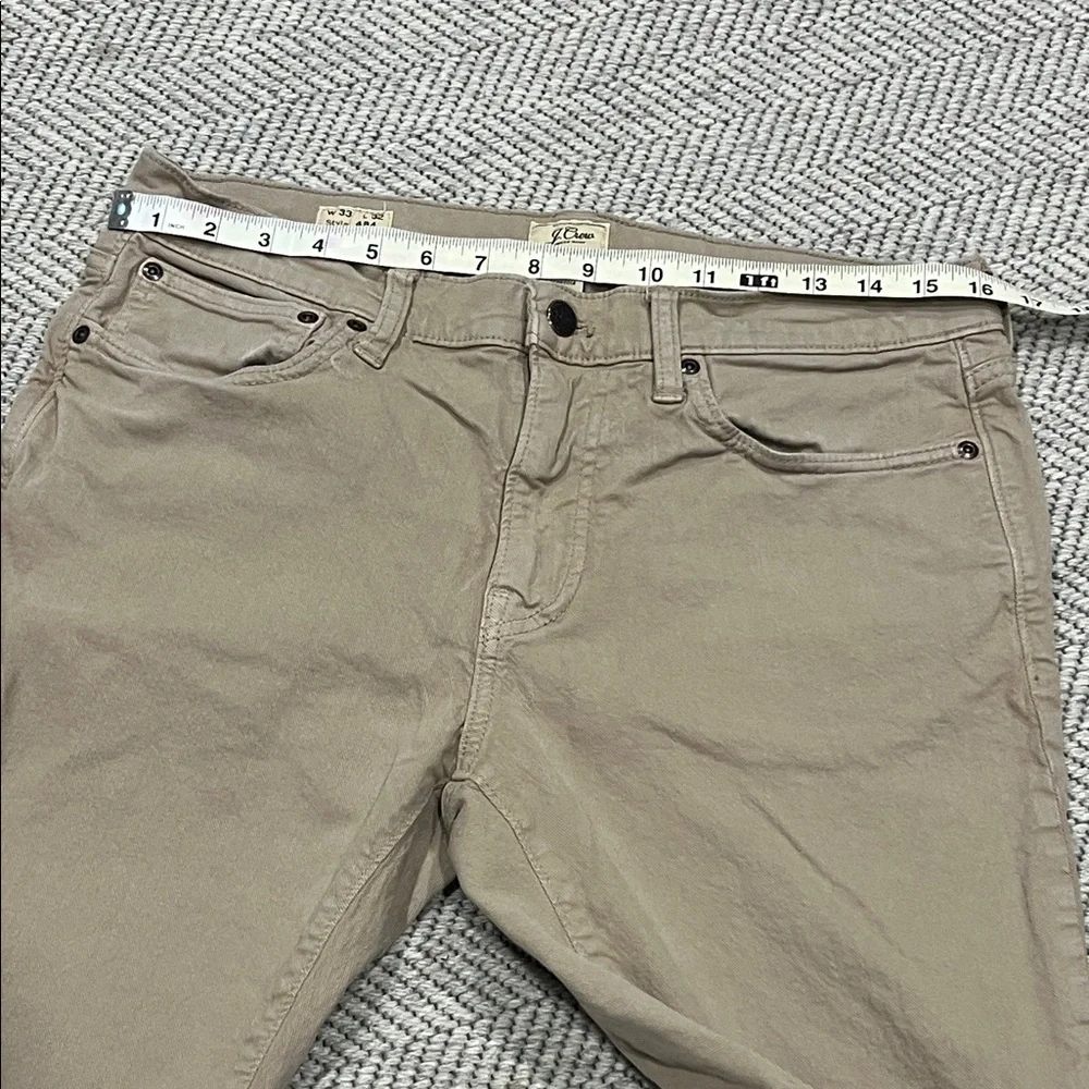 J. Crew Men's 484 Stretch Slim Jeans in Khaki Tan 33x32